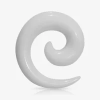 Espiral Expansor de Acrílico Branco - Caracol - Espiral